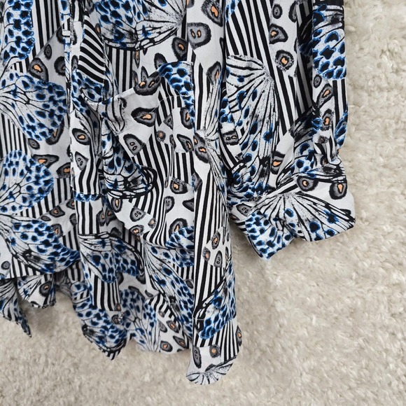Melissa McCarthy‎ Seven7 Top Womens 2X Butterfly Long Sleeve Flowy Lightweight - Picture 2 of 13